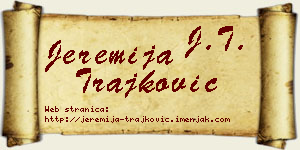 Jeremija Trajković vizit kartica